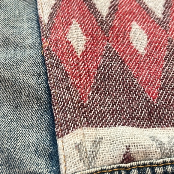 Distressed Jean Jacket with Embroidery - Picture 9 of 10